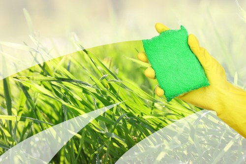 Professional office cleaners in Ealing working in a modern workplace