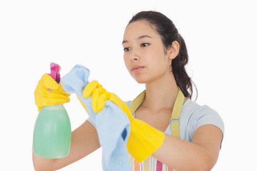 Removing stains and dust from a fabric sofa in Ealing