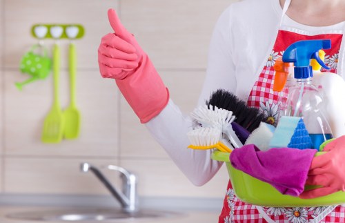 Professional office cleaning in Ealing reception area